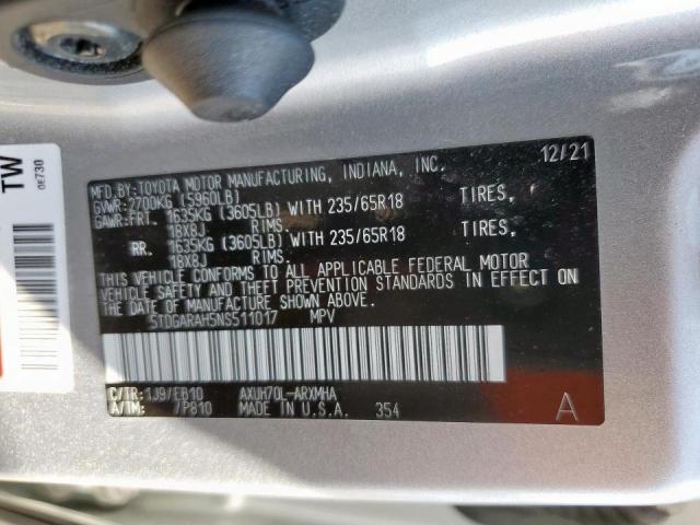 Toyota Highlander Hybrid Xle Image 12