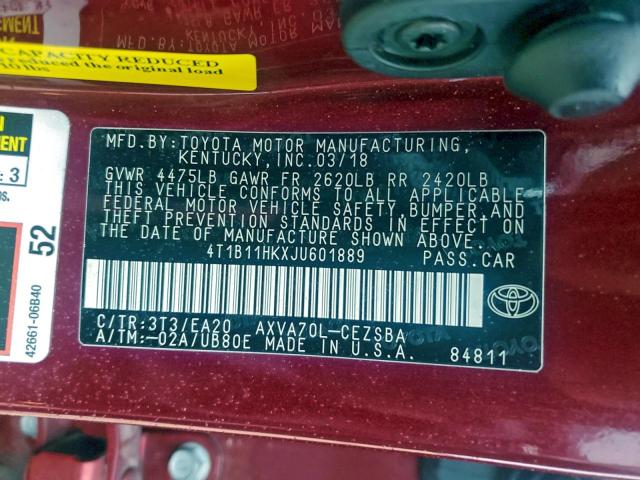 Toyota Camry L Image 11