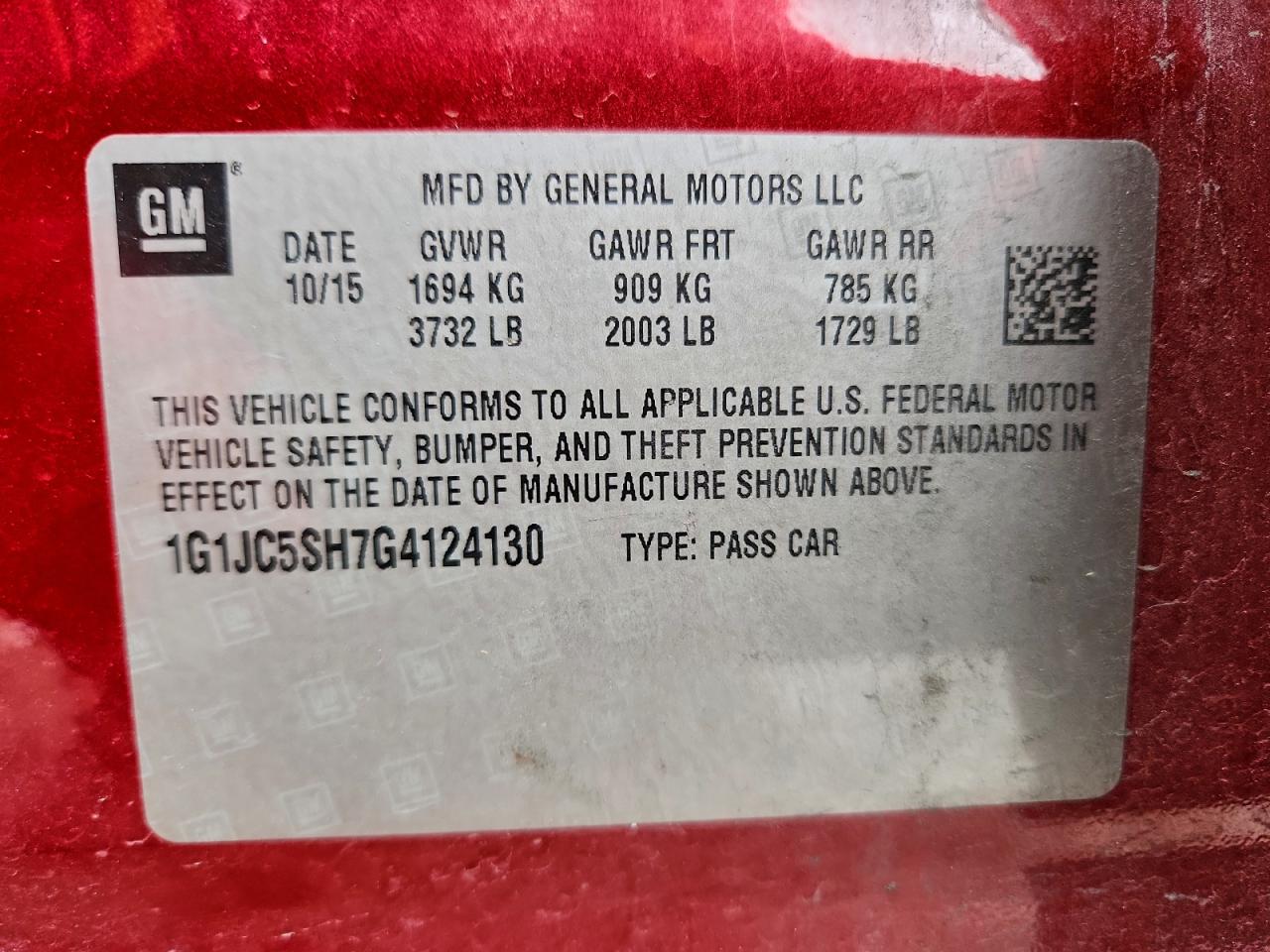 Chevrolet Sonic Lt Image 9