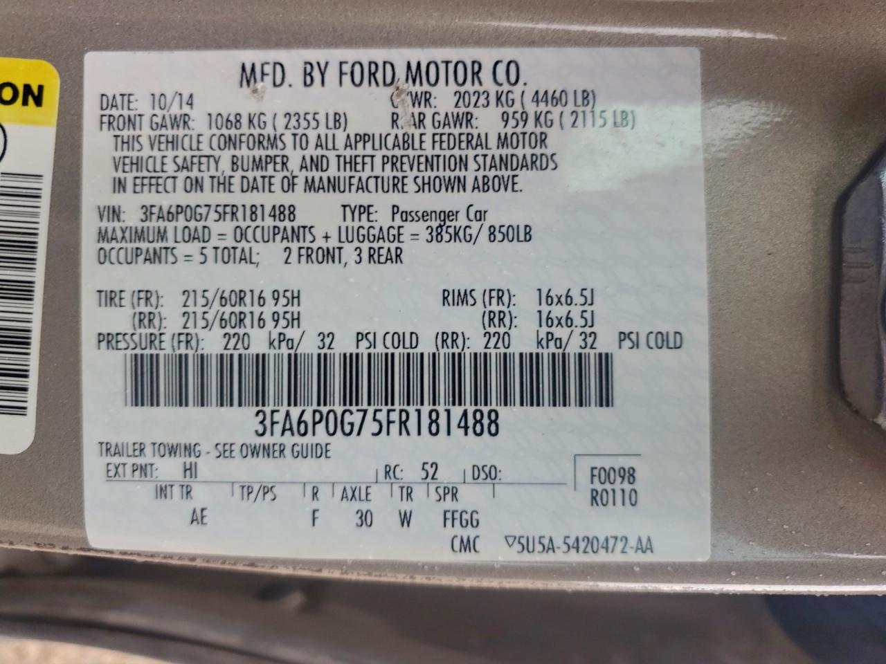 Ford Fusion S Image 8